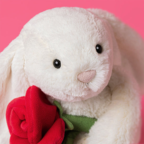 Jellycat Cream Bunny with Rose Brand New with Tag and Dust Bag