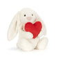 Jellycat Bashful Red Love Heart Bunny Brand New with Tag and Dust Bag