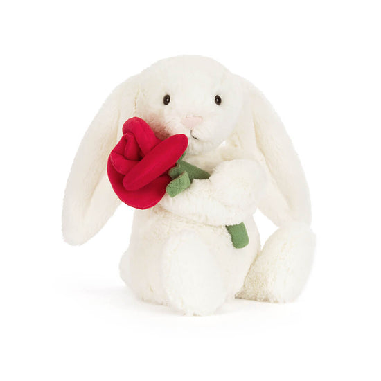 Jellycat Cream Bunny with Rose Brand New with Tag and Dust Bag